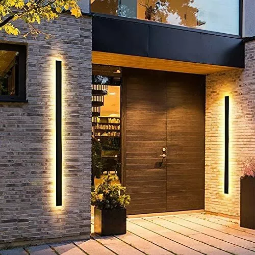 Long Strip Wall Light Sconce Exterior Modern Waterproof Outdoor Indoor LED Lamp