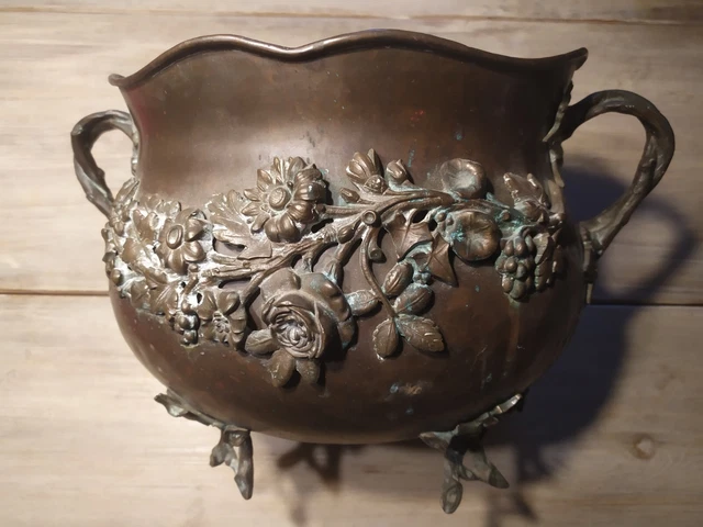 ANCIEN CACHE POT En Bronze (Et Laiton) Niii EUR 30,50 - PicClick FR