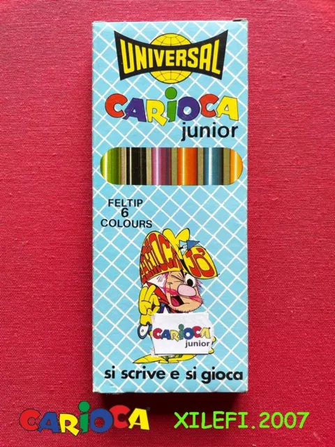 carioca junior scatola 6 pennarelli universal italy scuola vintage 70 no testati