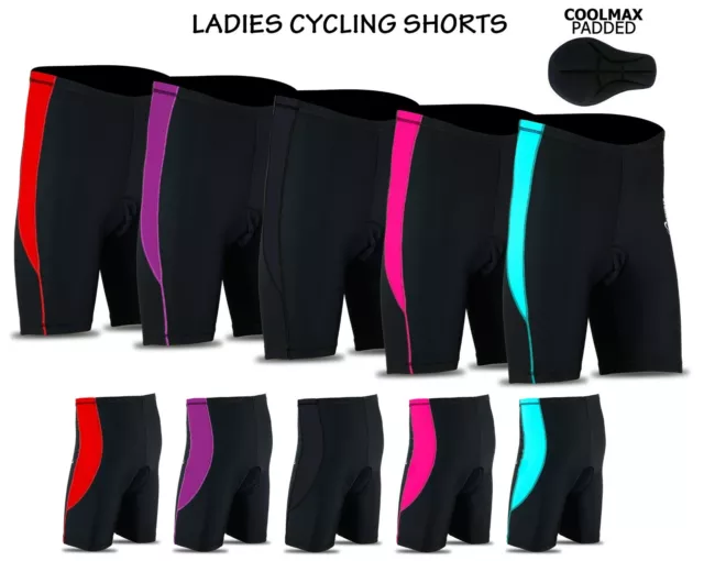 Ladies Cycling Short Coolmax Anti-Bac Padded MTB Cycle Bike Shorts Top Quality