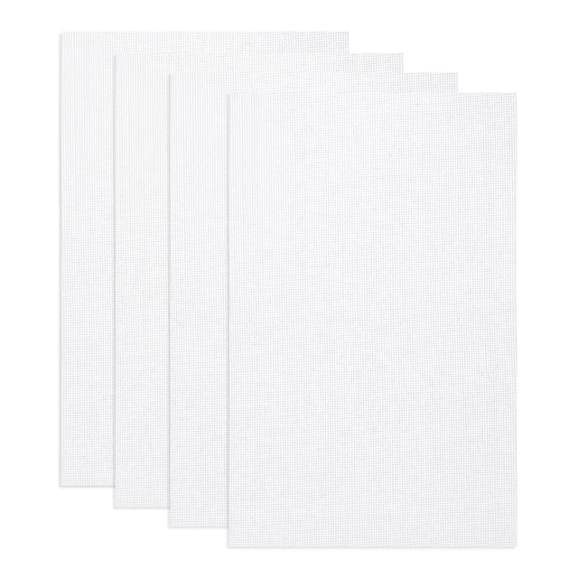 Tessuto Aida Bianco 11 CT 150x50 Cm, Cotone Spesso 0,9 Mm, Per Punto Croce E Ricamo Fai Da Te