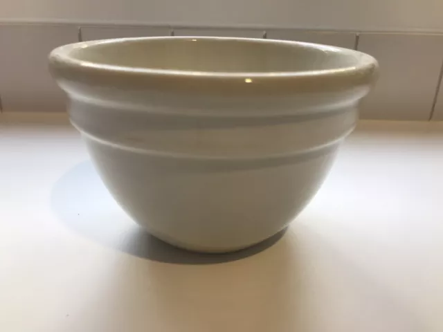 Vintage 1930/40's Australian FOWLER WARE Pottery Small White Mixing Bowl