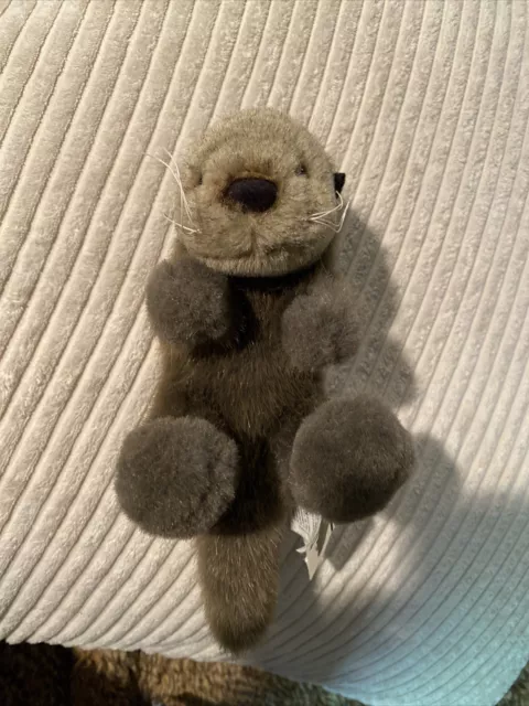 1987 Fiesta Monterey Bay Aquarium Sea Otter Stuffed Plush  Original Tags 5.5- 9”