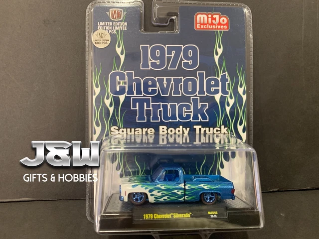 M2 Chevrolet Silverado 1979 Pickup Truck Square Body w/ Flames MJS42 1/64 CHASE