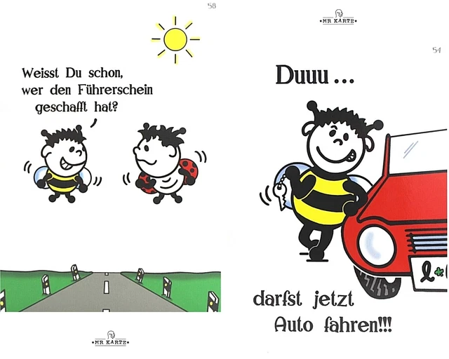 LUSTIGE KARTE ZUM Führerschein Glückwunschkarte mit Spruch