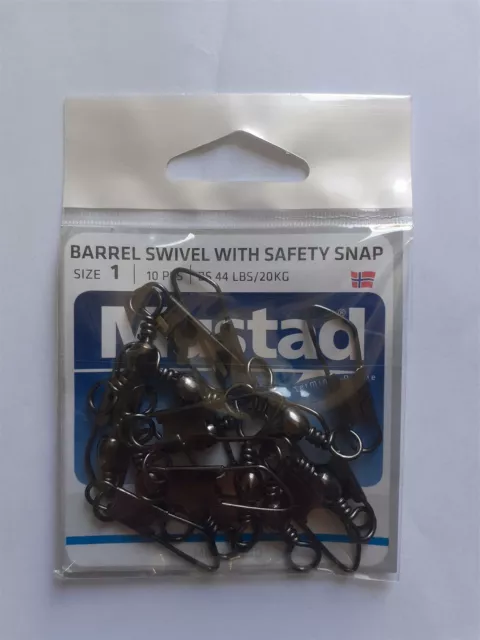 Mustad Ma022-Bn (77215) Barrel Swivel & Snap - Mustad Snap Swivels