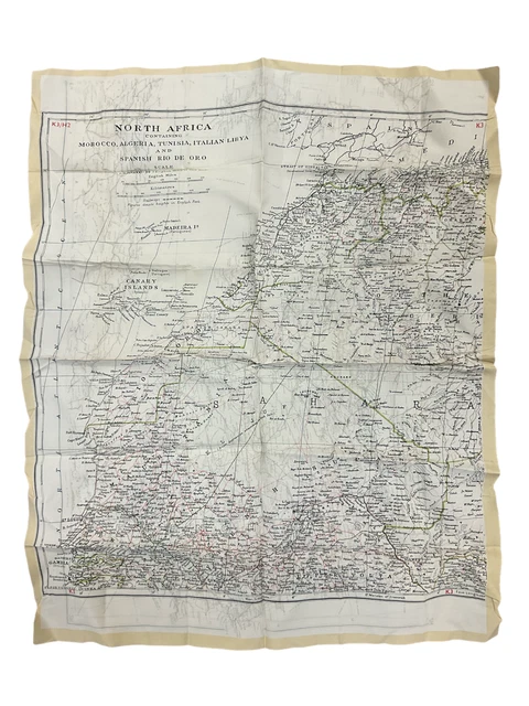 WW2 BRITISH CANADIAN RAF RCAF Escape Map North Africa K3 H2 £137.62 ...