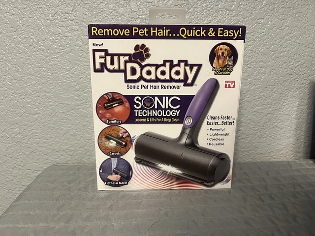 Fur Daddy Cordless Sonic Pet Hair Remover for Dogs & Cats Microfiber Bristles