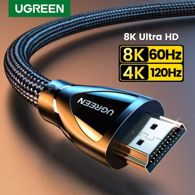 UGREEN HDMI Cable 48Gbps HDR10+ 8K/60Hz 4K/120Hz 2.1 Cable For Xbox Mi Box PS5