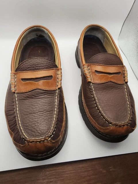 LL BEAN LOAFERS Mens 11.5 D Brown Allagash Bison Leather  display picture 1