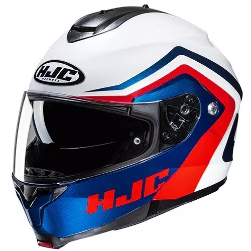 Casco Modulare Hjc C91N Nepos Mc21 Bianco Rosso Blu Lucido Taglia Xxl