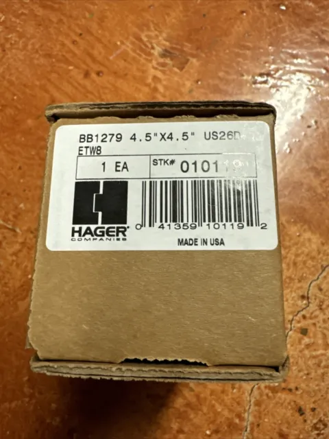 Hager BB1279 ETW8  1108 ACSI Electrified 8 Wire Hinge 4-1/2” X 4-1/2”
