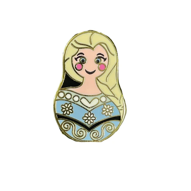 Disney Pin Queen Elsa Trading Pin Frozen Badge Russian Doll Nesting Lapel Pin