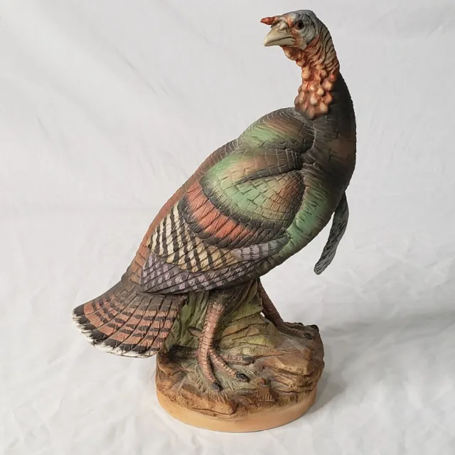 Vintage Wild Turkey Bisque Porcelain Figurine ~ Andrea Sadek 10.25”h