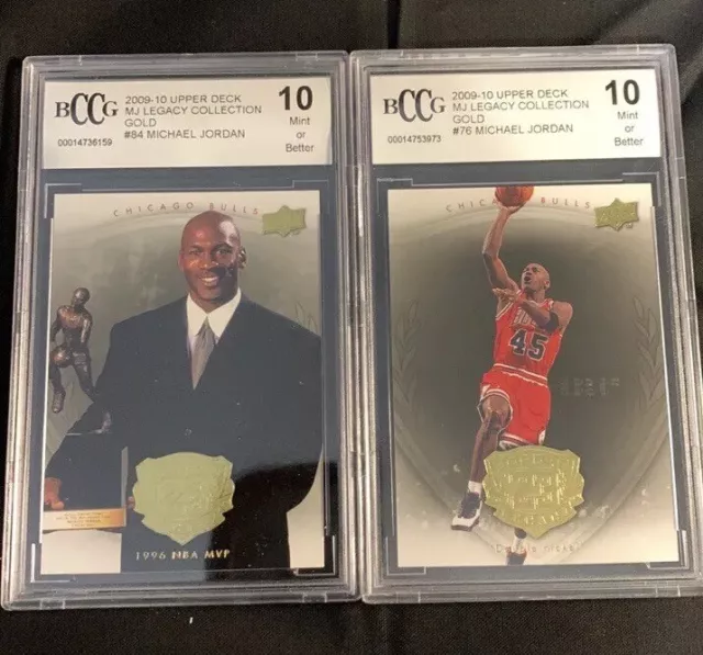 Michael Jordan MJ Legacy Collection Gold 09-10 Upper Deck BCCG 10 MINT #76 #84