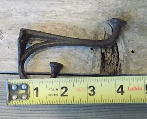 8 Rustic Cast Iron Coat Hat Wall Hooks Restore School Farm Towel Bath Kitchen 3