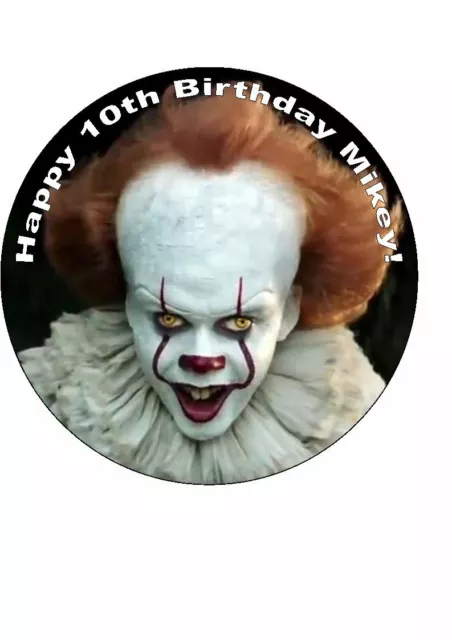 7.5  It Pennywise The Clown Horror Edible Icing Cake Topper