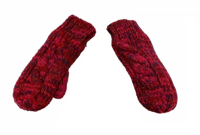Isaac Mizrahi Live! Women's Cable Knit Mittens Pink