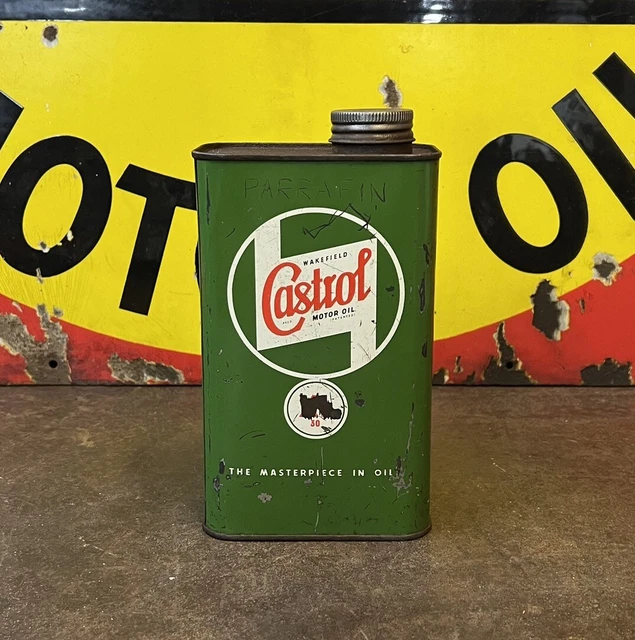 Retro Castrol VINTAGE CASTROL WAKEFIELD 1 Quart Motor Oil Tin Can Auto Petroliana £15 ...