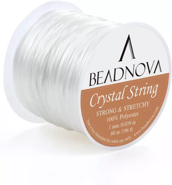 1mm Elastic Stretch Beading Cord Bracelet String Thread Roll Jewelry Making 60m