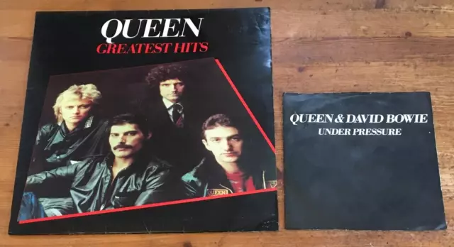 Queen Greatest Hits Vinyl LP + Under Pressure. 1981 First presses. VG+. Offers?