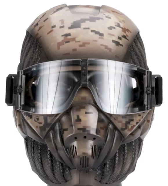 Army of Two "Crysis" Desert Camo Custom Fiberglass Airsoft / Paintball Mask