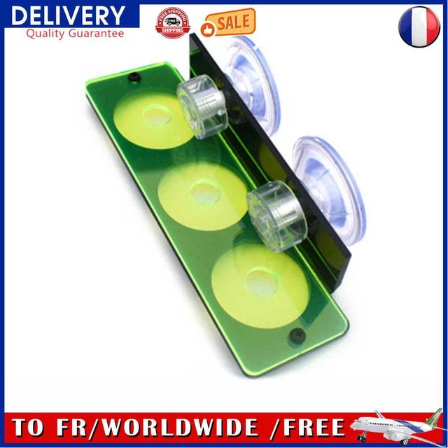 Fish Tank Fluorescence Coral Frag Rack Aquarium Reef w/ Plug Holder (Green)