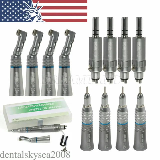 Hot! 4 NSK Style Dental Low Speed Straight Cone Contra Angle Air Motor 4H US-1