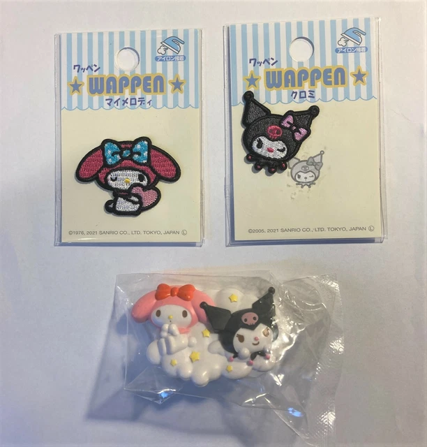 KAWAII SANRIO MY Melody Kuromi Wappen Iron Patch And Clip New Japan EUR 
