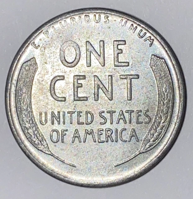1 US Lincoln Wheat Cent Penny Roll 1943 Steel/1909-P AU/UNC (50 Coins) Vintage 4