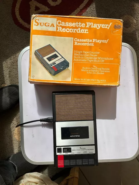 Vintage Cassette Player/Recorder Fully Working Mains Battery Boxed