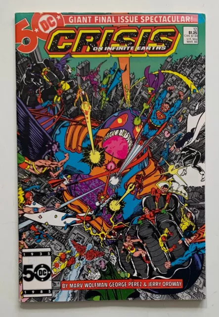 Crisis on Infinite Earths #12 Last issue of series (DC 1986) FN+ comic.