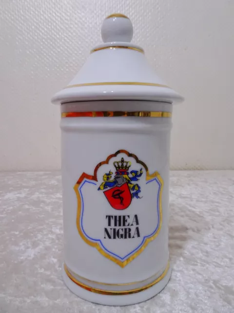 Knhtr4 - Porcellana Stoccaggio Apothekergefäß Thea Nigra Stile Vintage - 22,5 CM