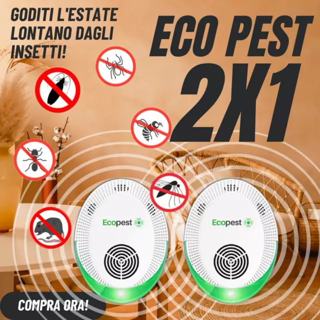 ECO PEST 2X1 ORIGINALE come eliminare gli insetti in casa prodotti piccoli per