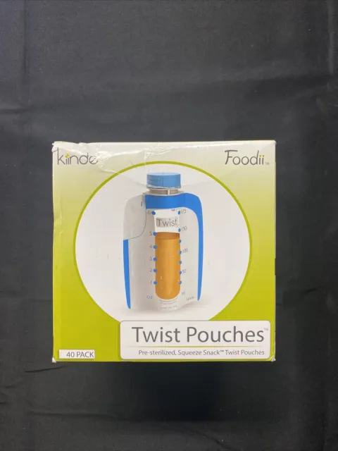 kiinde Foodii Twist Pouches Milk Formula Food Breastmilk Pureed Food 40 PACK