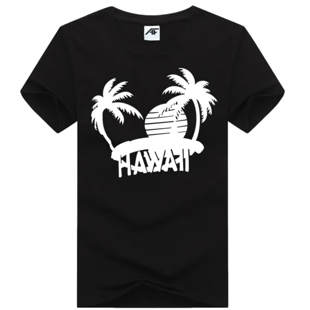T-shirt donna stampata Hawaii donna ragazza manica corta cotone magliette