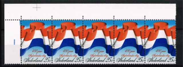 [A59_106] - 1972 - Netherlands Stamps MNH NVPH 1011 strip van 5 - Flags