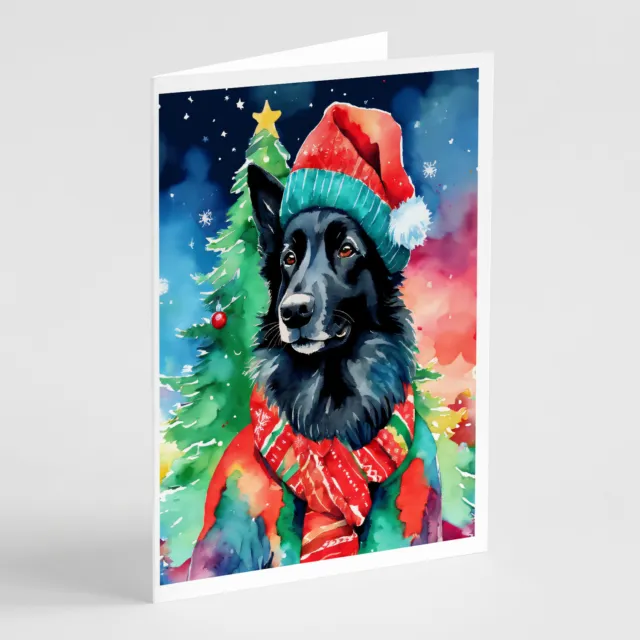 Belgian Sheepdog Christmas Greeting Cards and Envelopes Pack of 8 DAC3360GCA7P