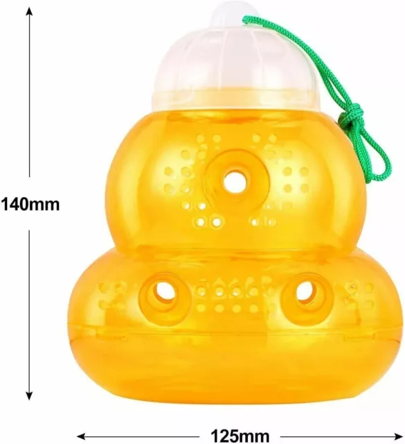 2Pack Wasp Trap -Wasp Bee Yellow Jacket Fruit Fly Hornet Trap Indoor Outdoor 2