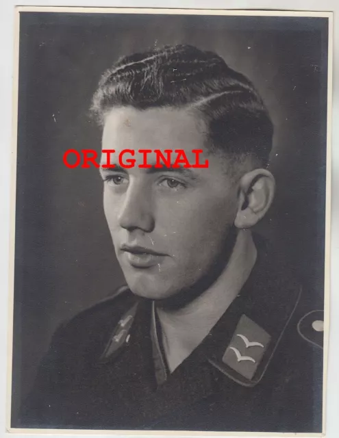 Foto 2wk Portrait Soldat Gefreiter Luftwaffe Uniform Kragenspiegel LW Wehrmacht