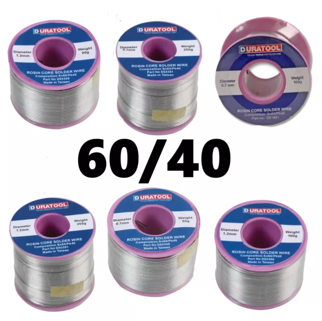 60/40 Tin Lead Soldering Rosin Flux Core Electronic Solder Wire 0.7 / 1.2mm