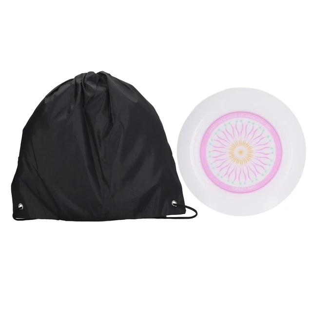 (Pink)Outdoor Flying Disc Adult Portable Fitness Sports Beach Luminous Flying Di