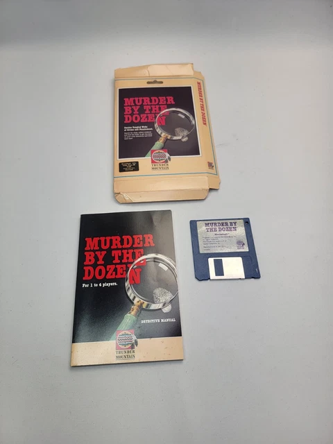Vintage Macintosh Apple II IIe IIc IIgs Software Game MURDER BY THE DOZEN (B19)