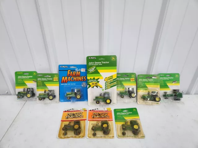 Group Of 10 Ertl 1/64 Farm Toy Tractors NIP John Deere 4255 4440 4450 Sound/Gard