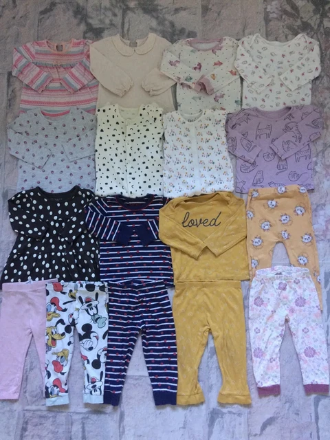 Baby Girls 12-18 Months Clothes Bundle Tops Leggings Bodysuit All in One TU Etc
