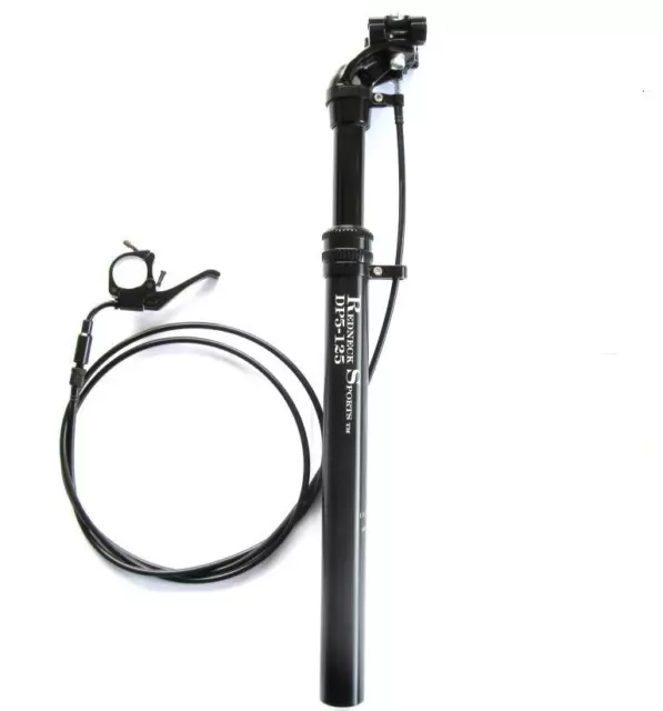 REMOTE CABLE ADJUSTABLE  DROPPER SEAT POST 5 HEIGHTS ! 125mm TRAVEL