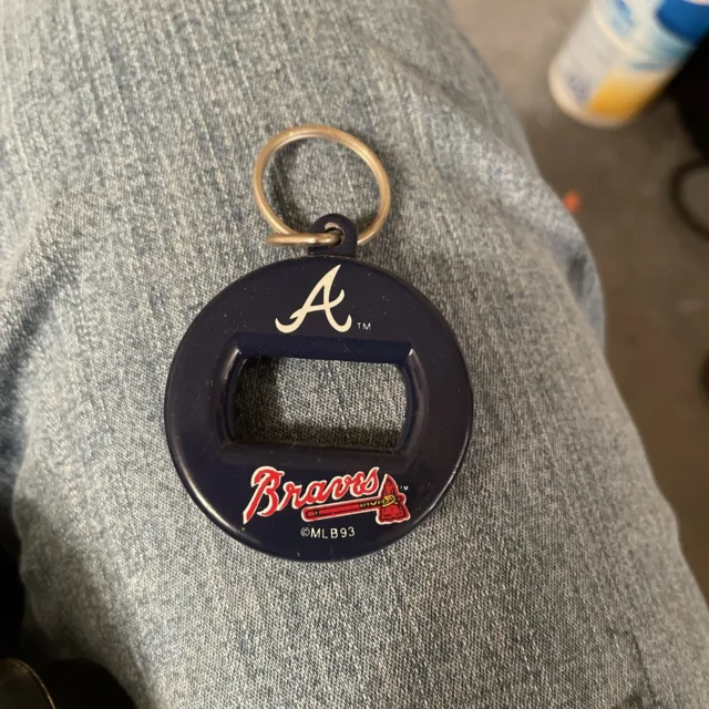 ATLANTA BRAVES 90'S BEV KEY 3 in 1 CAN BOTTLE TWIST OPENER KEYCHAIN Vintage