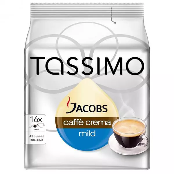 Tassimo Jacobs Caffè Crema Doux, 16 T-Discs