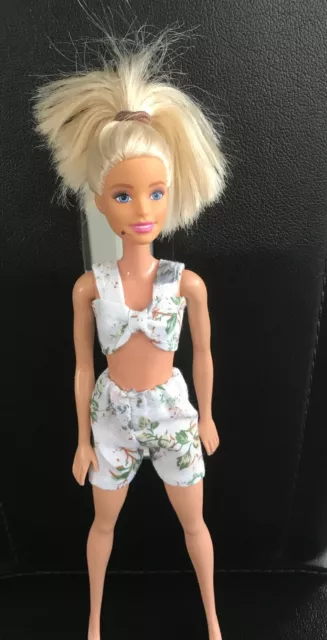 Shorts & Matching Bikini Top  - To Fit Barbie Size Doll (#1132) P&P Free