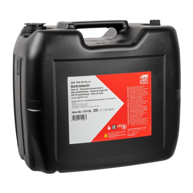 SAE 75W-80 75W80 GL-4 GL4 Gear Oil - 20L 20 Litres - Febi Bilstein ...